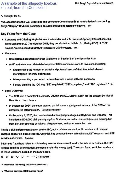 Two New Large Libel Models Lawsuits, Though Alleging Mischaracterization Rather Than Outright Hallucination