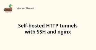 Self-hosted HTTP tunnels with SSH and Nginx