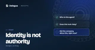 Identity is not authority: the missing check before AI agents act