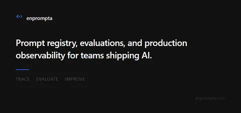 Enprompta – Prompt Registry, LLM Evals, and Observability for Production AI Apps