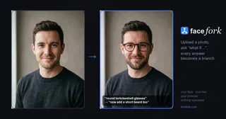 Show HN: Facefork – A tree interface to AI edit photos for fun