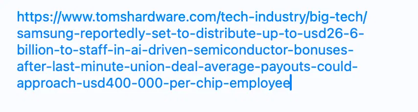 Tom's Hardware is now putting brief synopses of its articles in the URL