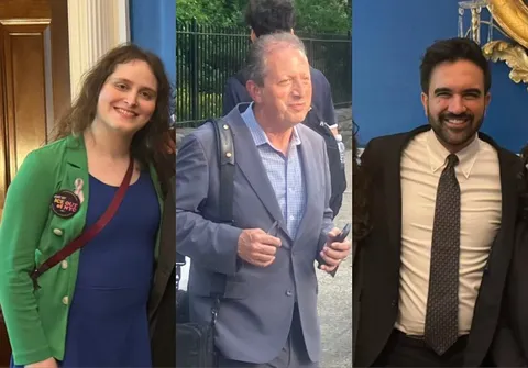 Caught on Camera: Transgender Anti-Israel Rabbi and Congressional Hopeful Brad Lander Among Small Crowd of Far-Left Jews To Attend Mamdani's Embattled Shavuot Party