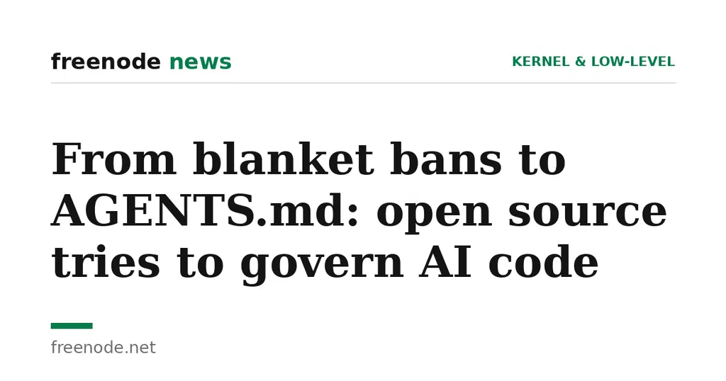 Open source tries to govern AI code