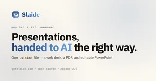 Show HN: Slaide, open-source Markdown slides AI writes and PowerPoint opens