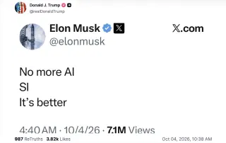 Trump Posts Not-So-Subtle Boast About ‘Super Intelligence’ Victory Over Elon Musk