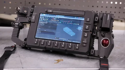 Sliding-Screen Cyberdeck Has Chunky, Rugged Design