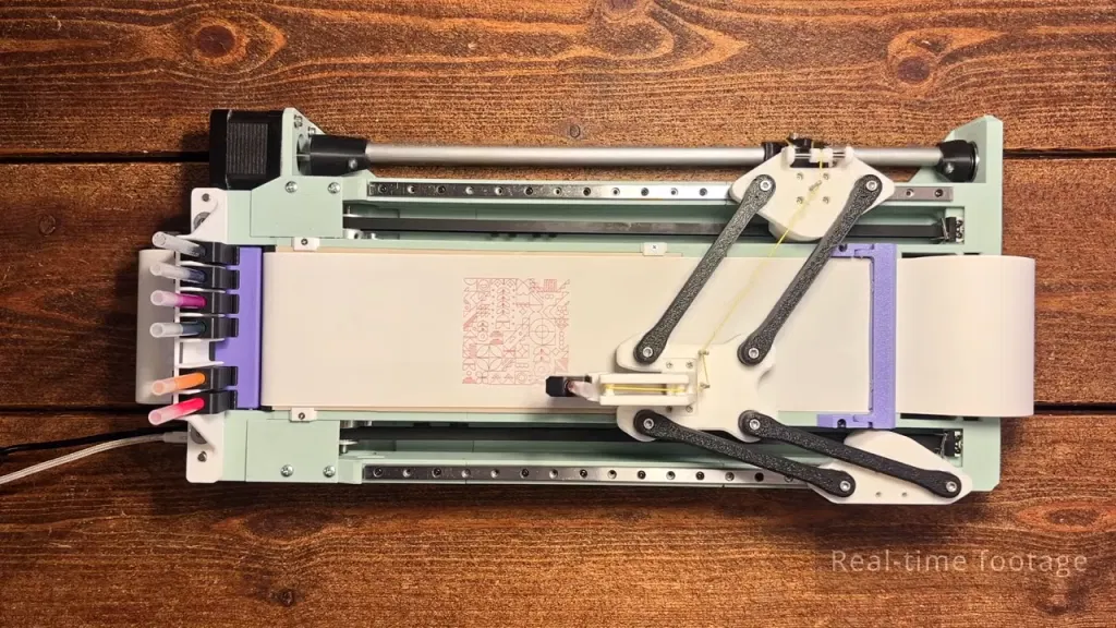 Delta Pen Plotter Draws In Multiple Colors
