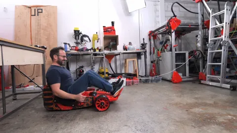 3D Printed Go Kart Designed to Fit in a Suitcase