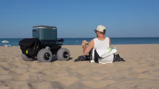 Custom Beach Robot Handles the Hard Work