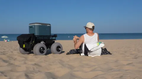 Custom Beach Robot Handles the Hard Work