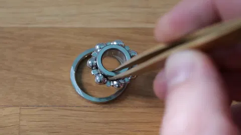 Splitting a Ball Bearing to Cut Out Backlash