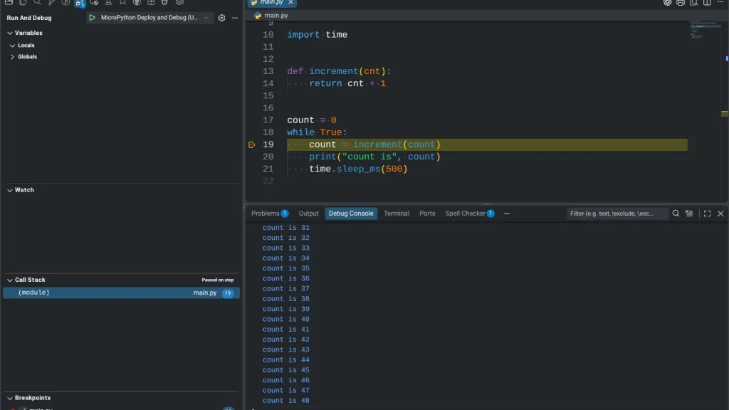 On Chip Debug for (Some) MicroPython