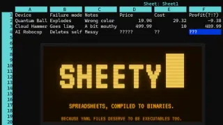 Sheety Turns Spreadsheets Into Binaries, For Some Reason