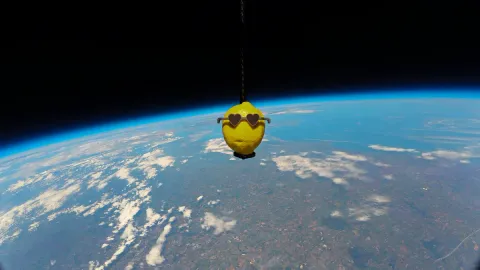 A K-pop group launched a lemon 30 kilometers above Earth. Heres how they did it.