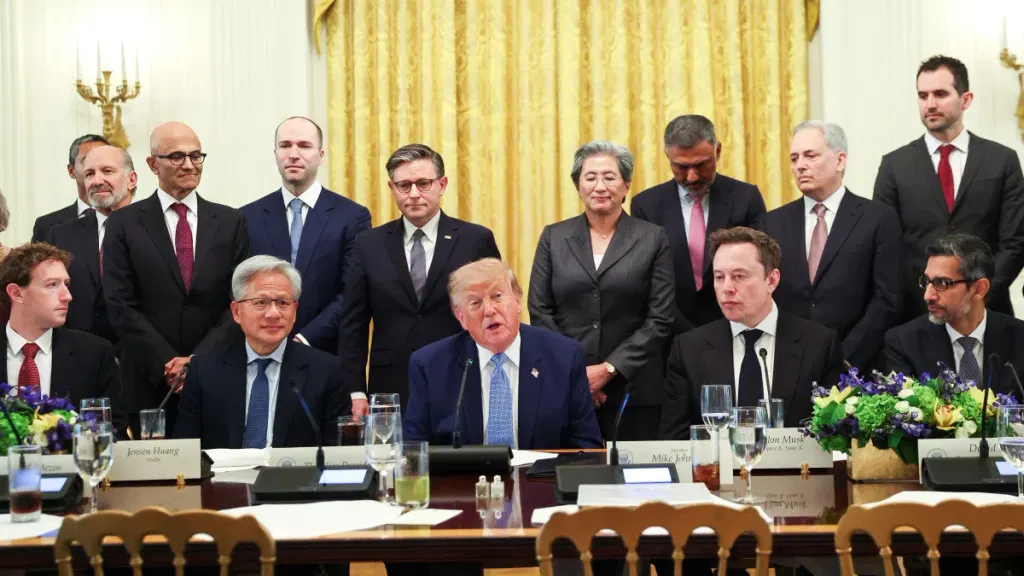 Trump rebrands AI as ‘super intelligence’ as tech giants sign White House accord