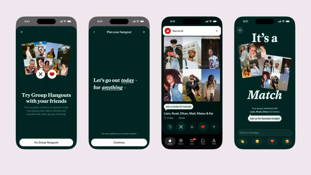 Group chats have come to Tinder