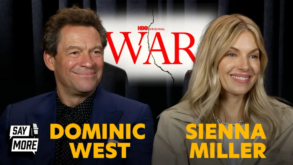 War stars Dominic West and Sienna Miller on episode 1s red carpet gone wrong