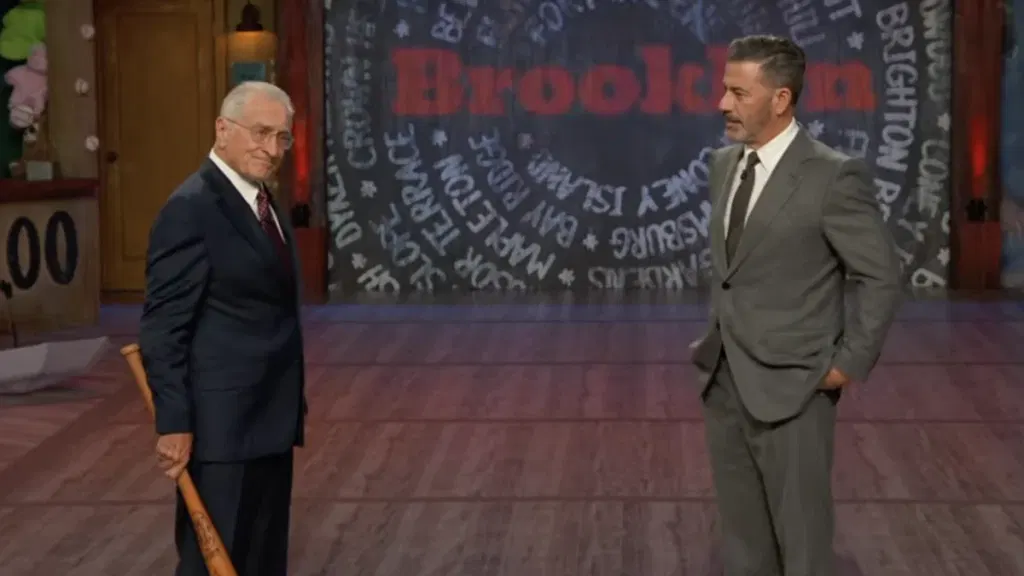 Jimmy Kimmels monologue gets interrupted by a baseball bat-wielding Robert De Niro