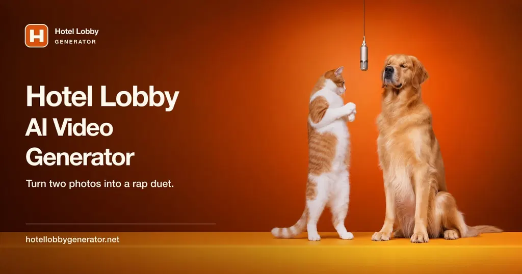 Show HN: Hotel Lobby AI Video Generator – Two Photos to Rap Duet