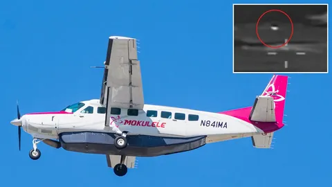 Mysterious white object that 'popped through the clouds' forces pilots to swerve midair: 'It scared the hell out of me'