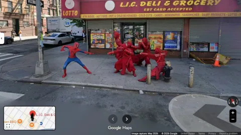 Spider-Man Swings Into... Google Maps? Web Crawler Spotted on Street View