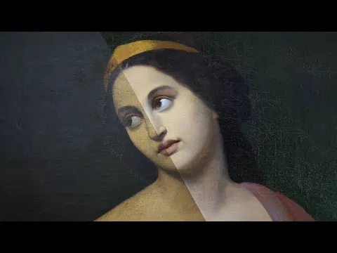  Watching an Art Conservator Restore a Damaged Painting 