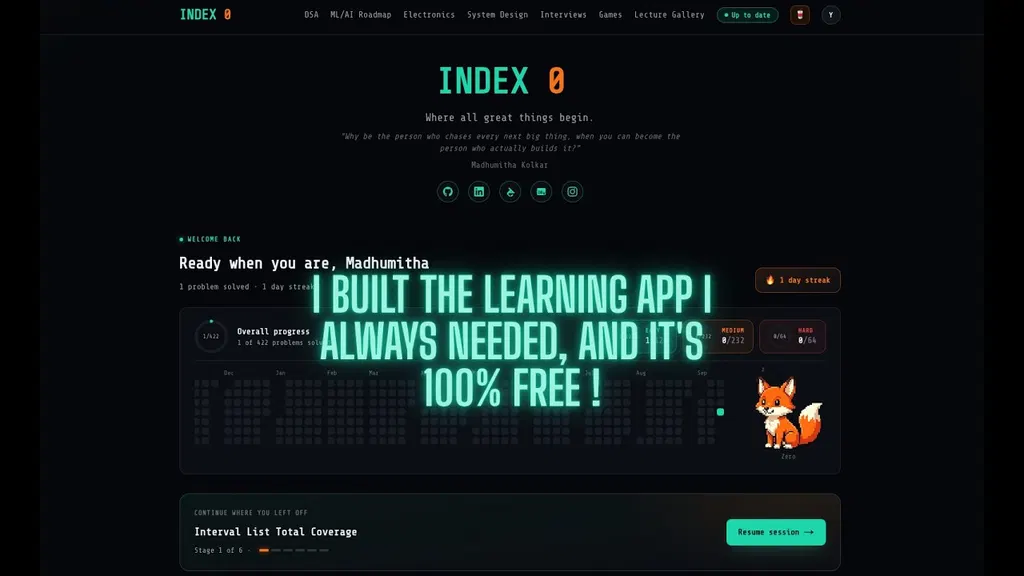 Index 0 – AI assisted learning for programming