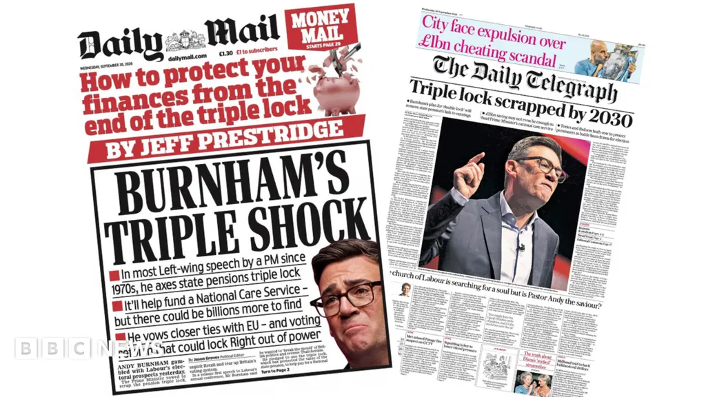 The Papers: 'Burnham's triple shock' and 'City face expulsion'