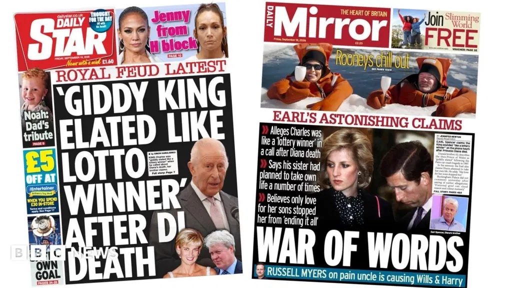 The Papers: 'Giddy King' and 'war of words' over Earl Spencer book