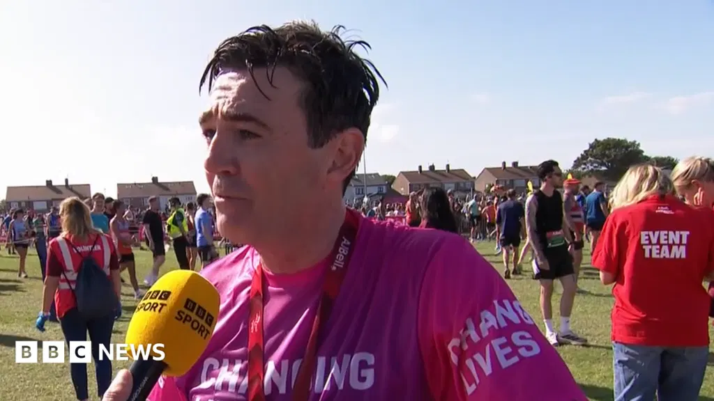 Andy Burnham among Great North Run finishers