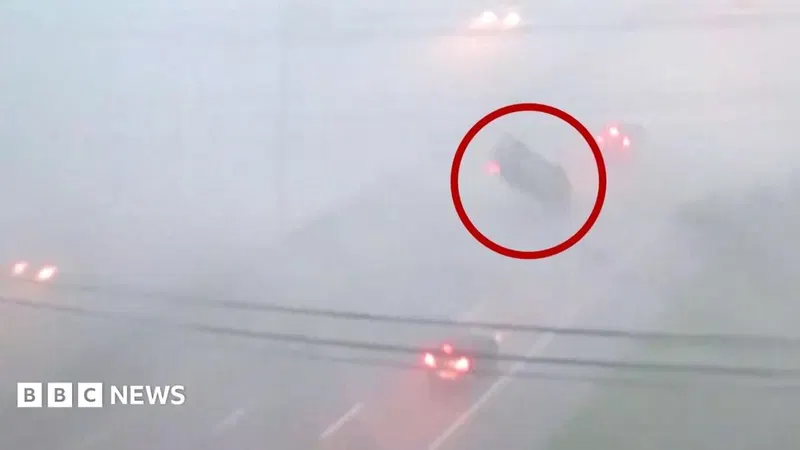 Watch: Severe storms overturn vehicle and trigger flooding in Ohio