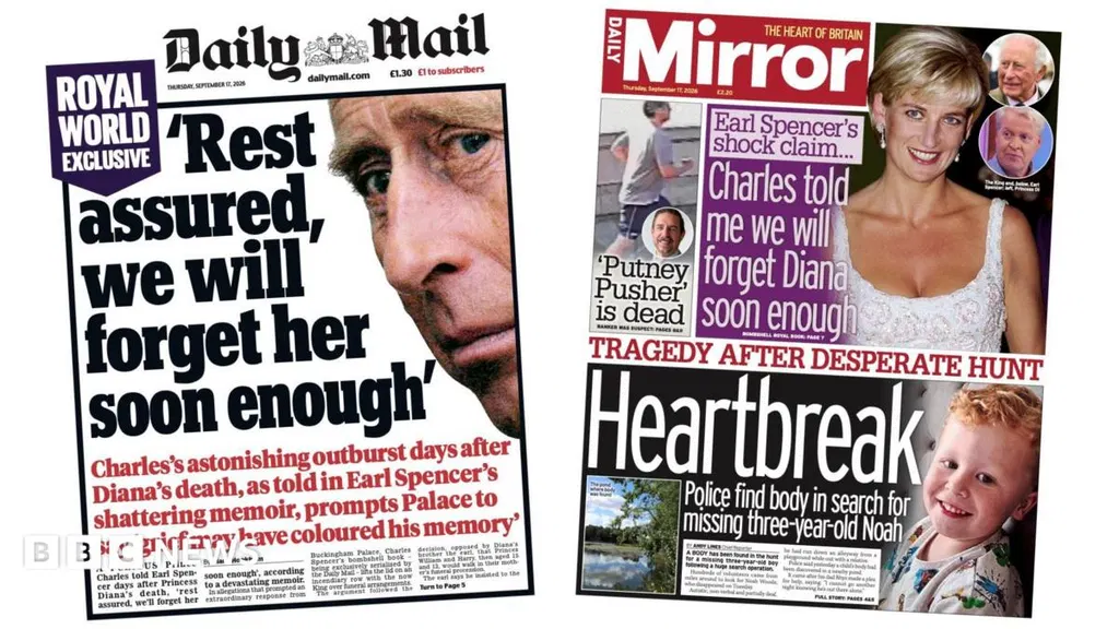 The Papers: King's 'astonishing outburst' and 'heartbreak' after search for missing Noah
