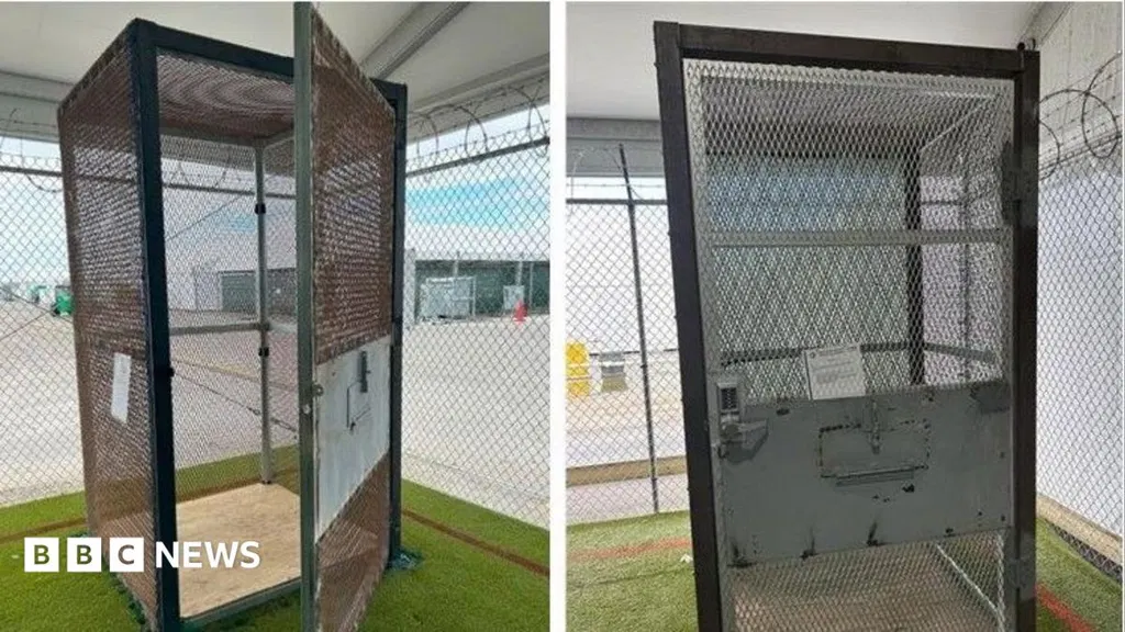 Immigrants held in small outdoor cages at 'Alligator Alcatraz' in Florida, investigators find