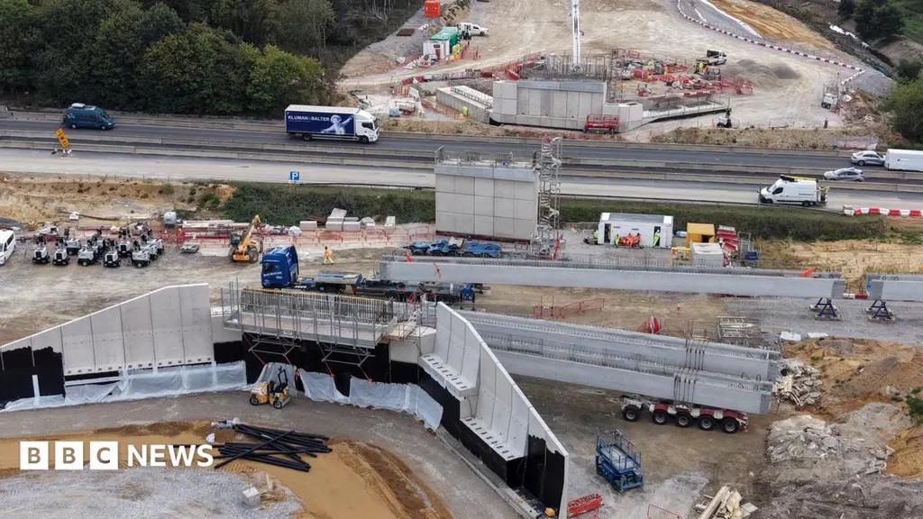 'Trailblazing' moment as modular bridge takes shape