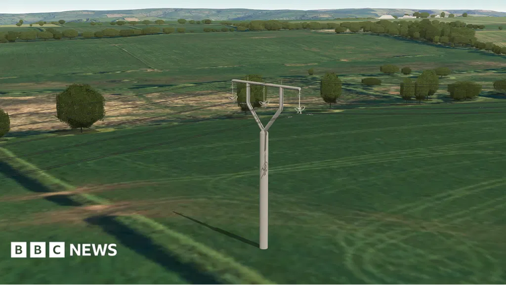 Energy firm unveils new slimline pylons designed 'with Welsh landscape in mind' after backlash