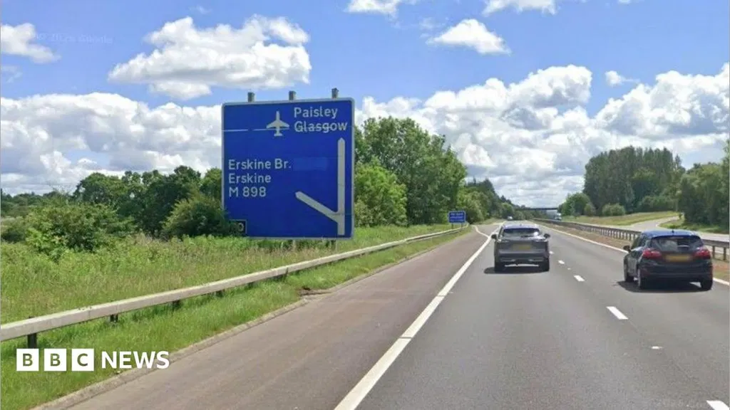 Pedestrian dies after being struck by car on M8 near Glasgow Airport