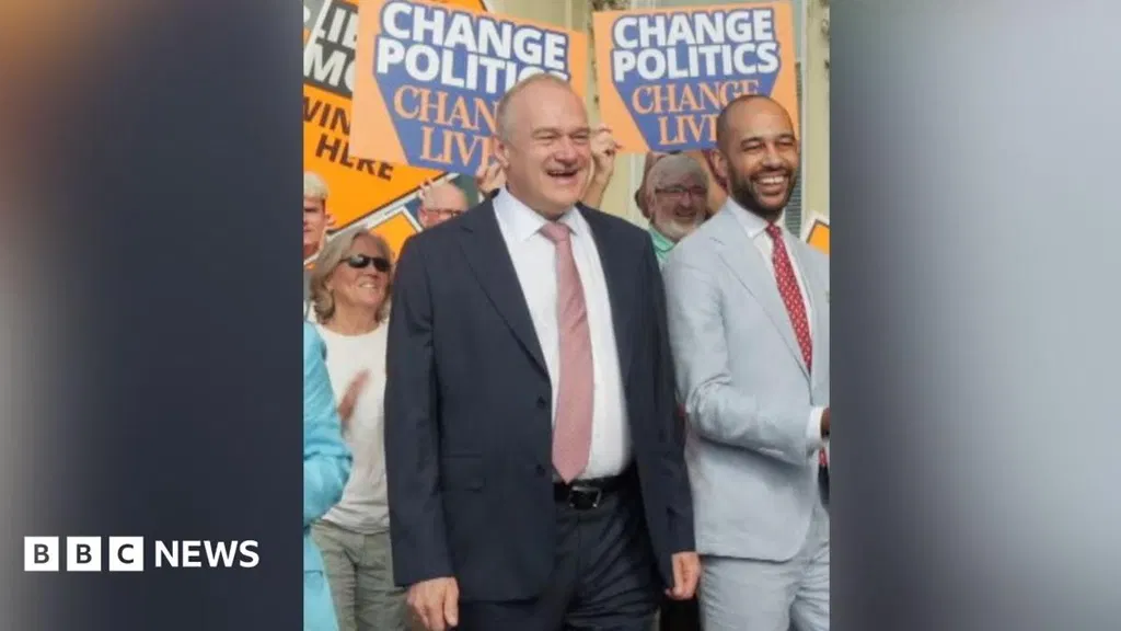 Ed Davey arrives at Lib Dem party conference