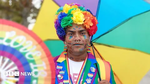 Crowds gather for this year's Belfast Pride