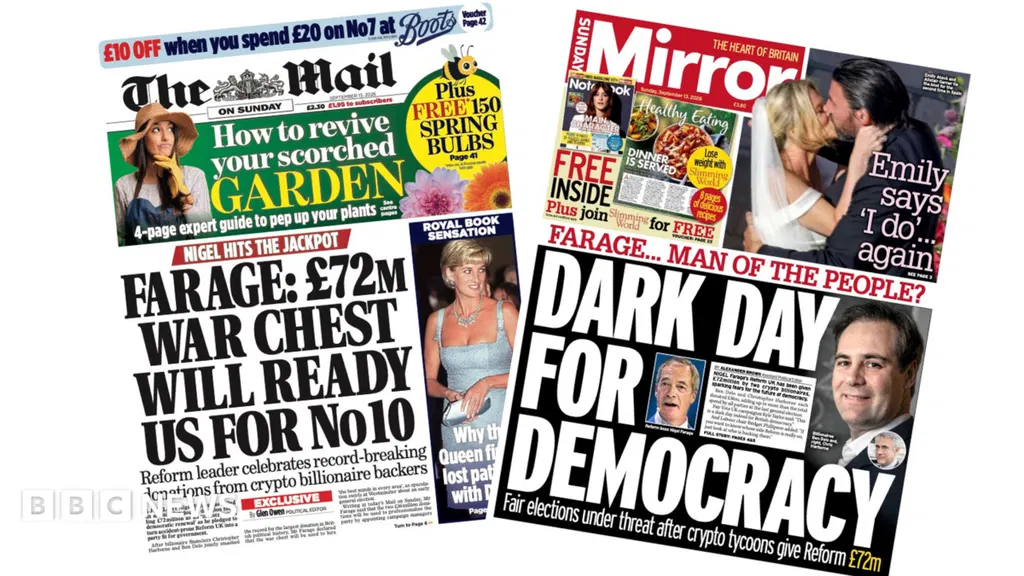 The Papers: 'Nigel hits the jackpot' and 'Dark day for democracy'
