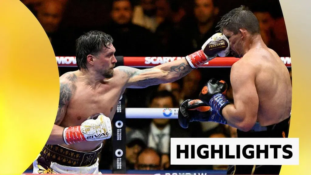 Usyk earns controversial knockout win to retain titles