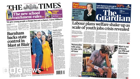 The Papers: Burnham's 'blast at Blair' and 'Labour plans welfare shake-up'