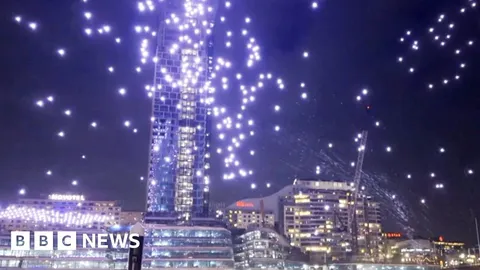 Watch: Light drones fall into water after malfunction in Sydney show