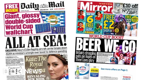 The Papers: 'Flagship breaks down' and 'Beer we go!'