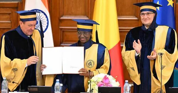 "Reflection of enduring friendship": President Murmu on being conferred with Honorary Doctorate in Romania