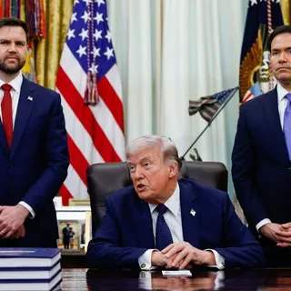 Exclusive: Trump says he's "50/50" on Iran deal or bombs, will meet envoys to decide