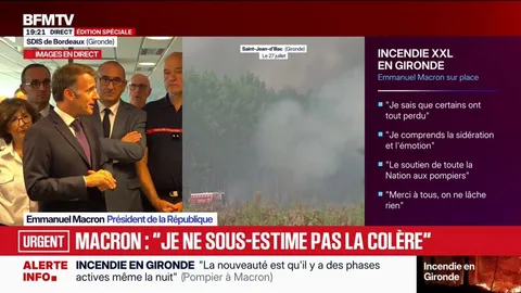 Incendies en France: Emmanuel Macron parle de la "situation la plus dure jamais mesurée depuis la Seconde Guerre mondiale"