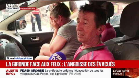 Incendie en Gironde: "Là on est allés à la maison et il n'y a plus rien", déclare Noam, un habitant sinistré