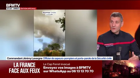 Incendie en Gironde: "J'espère qu'on ne sera pas évacués une deuxième fois", déclare Taeva, habitant évacué du Porge