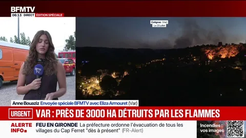 Incendie dans le Var: 2.700 hectares parcourus, des reprises de feu toujours constatées ce jeudi soir